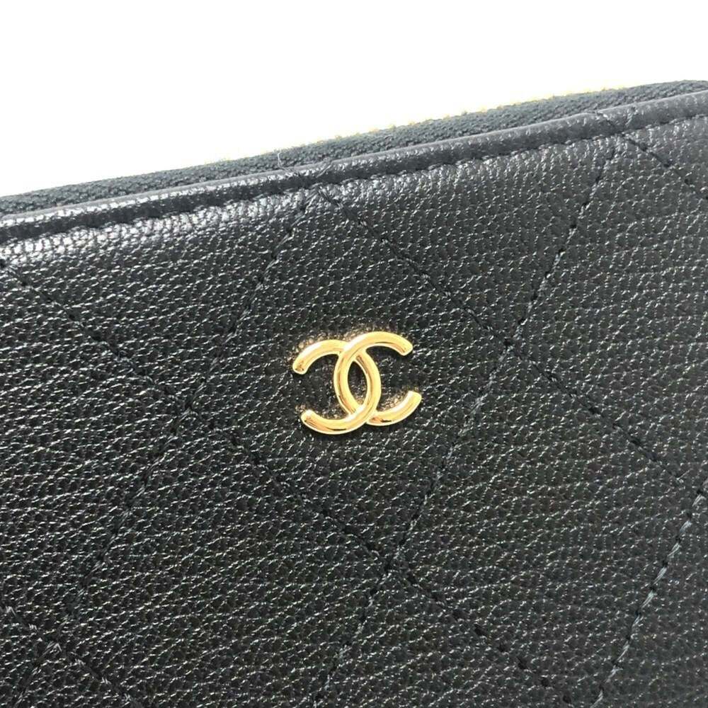 CHANEL Black Leather Logo Wallet - Picture 9 of 15